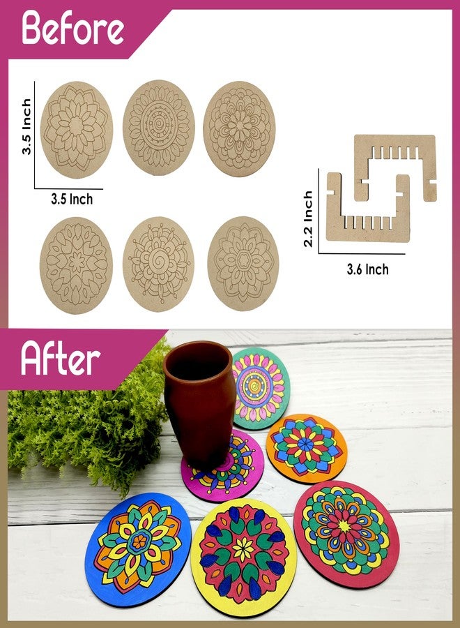 SOLOBOLO Mandala Art kit for Kids Adults,Indian Art Forms Kits,Art & Craft kit Birtday Return Gift for Girls 9-12 12-15,Coloring & Painting kit Using Water Brush, Brown - Image 5